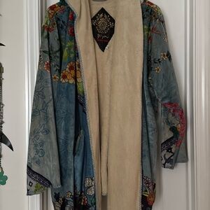 Johnny Was Floral Biya Fleece Jacket w/ Pockets